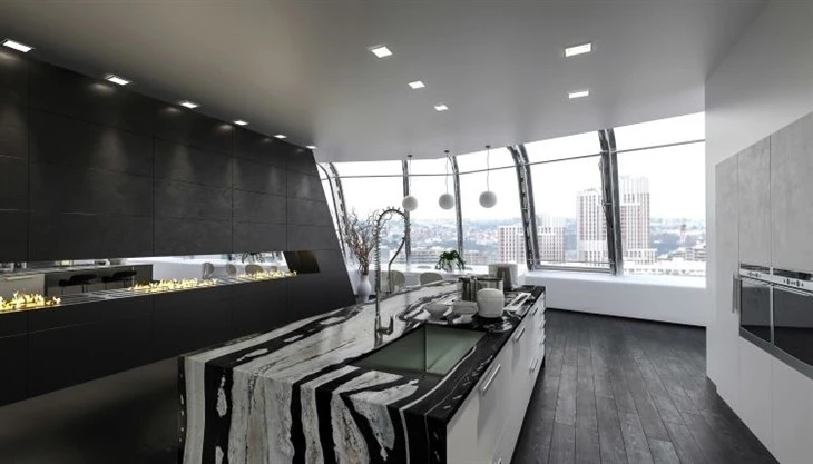 Copacabana Granite Modern Kitchen countertop